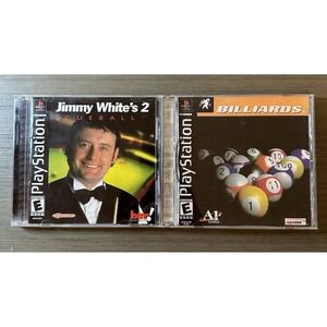 PS1 Pool Games Lot - Jimmy White's 2: Cueball CIB, Billiards (No Manual)